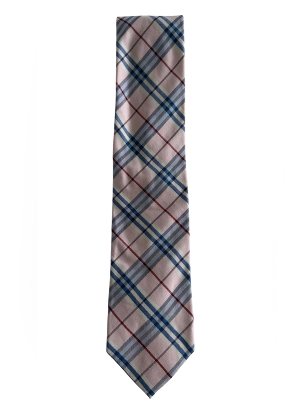 Burberry Plaid Pink and blue tie